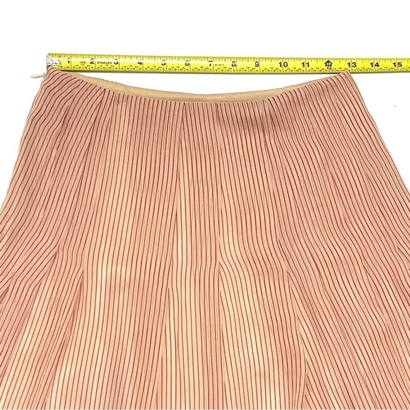 Akris Punto Woman 100% SILK Red Stripe Skirt Size 4 - Picture 13 of 14